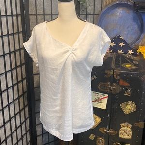 Michael Kors Silky White Short Sleeve Blouse